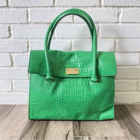kate spade Handbags - Kate Spade Orchard Valley Sinclair Green Leather Shoulder Bag Tote WKRU1824